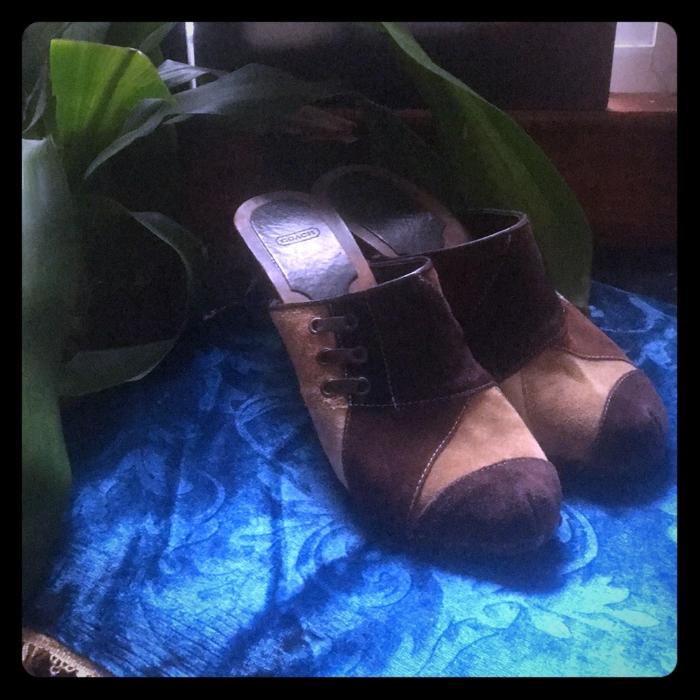 Vintage Size 8 Leather Patchwork Clogs